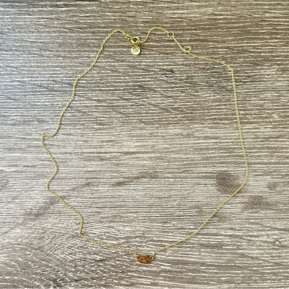 Gorjana hammered gold half circle necklace
